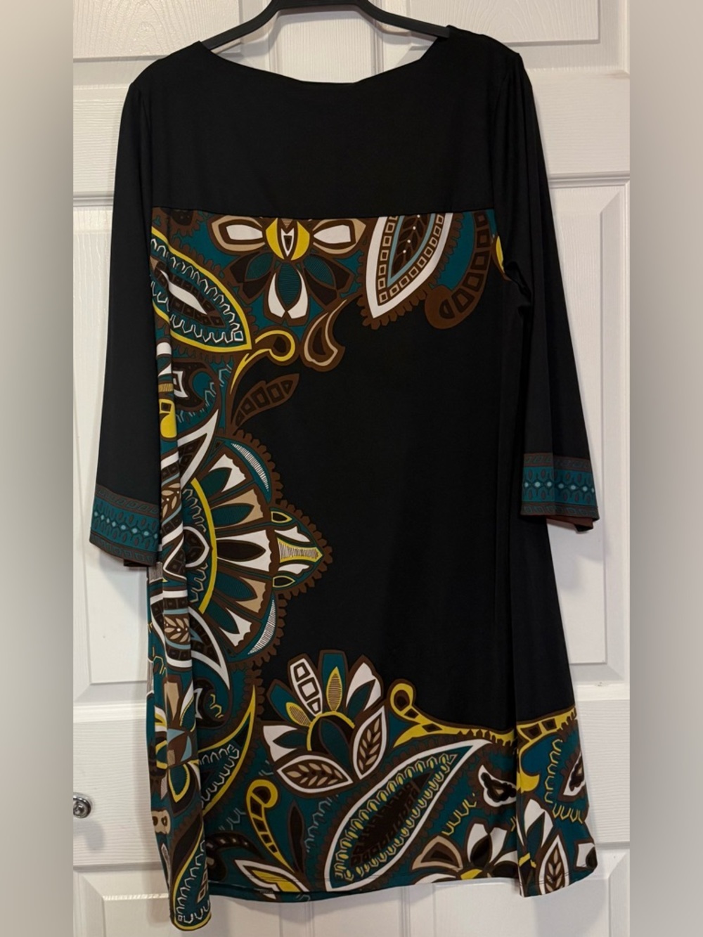 INC International Concepts Paisley Knot-Neck Sheath Dress - 1X - Picture 3 of 6
